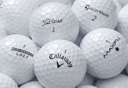 Mixed Golf Ball Brands, Mint/ 5A/ AAAAA Quality, 48 Pack, White